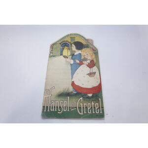 Hansel and Gretel, Shape Book, No 350, 1916, Stecher Litho, Vintage, FLAWED
